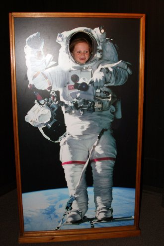 Amber walks in space